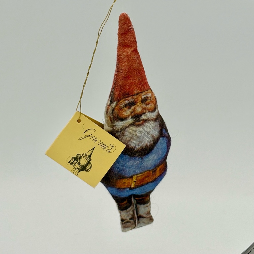 Vintage Uniebock Gnome Christmas Ornament w Original Tag 5” 1978